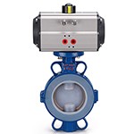 氣動(dòng)襯F46對(duì)夾蝶閥